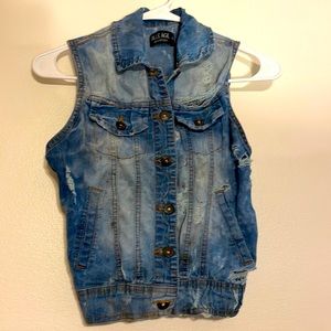 Blue Jeans USA denim crop vest